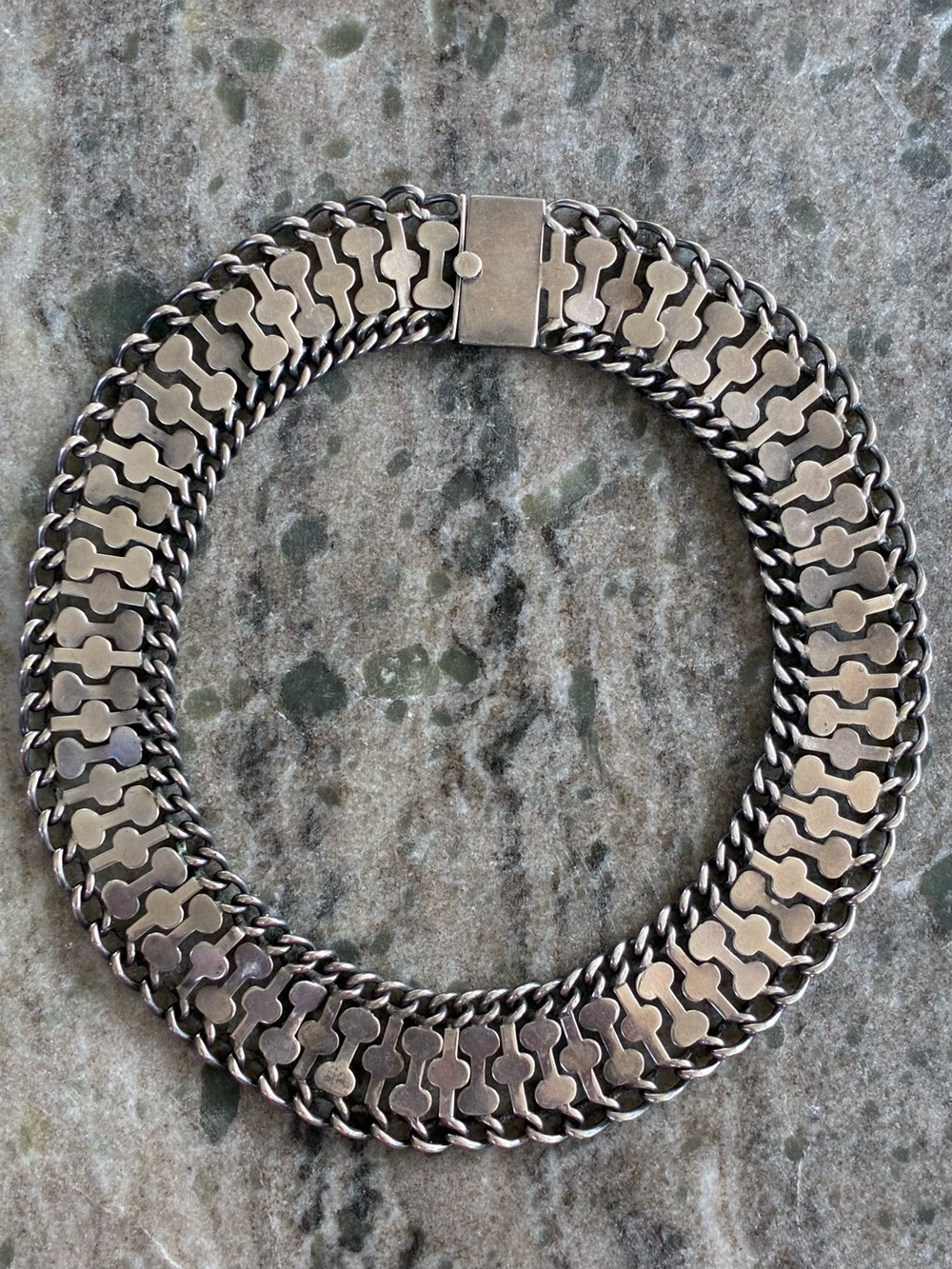 Vintage sterling silver collar necklace